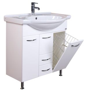 Напольная тумба под раковину Onika Моника 107502 с корзиной 75см белый